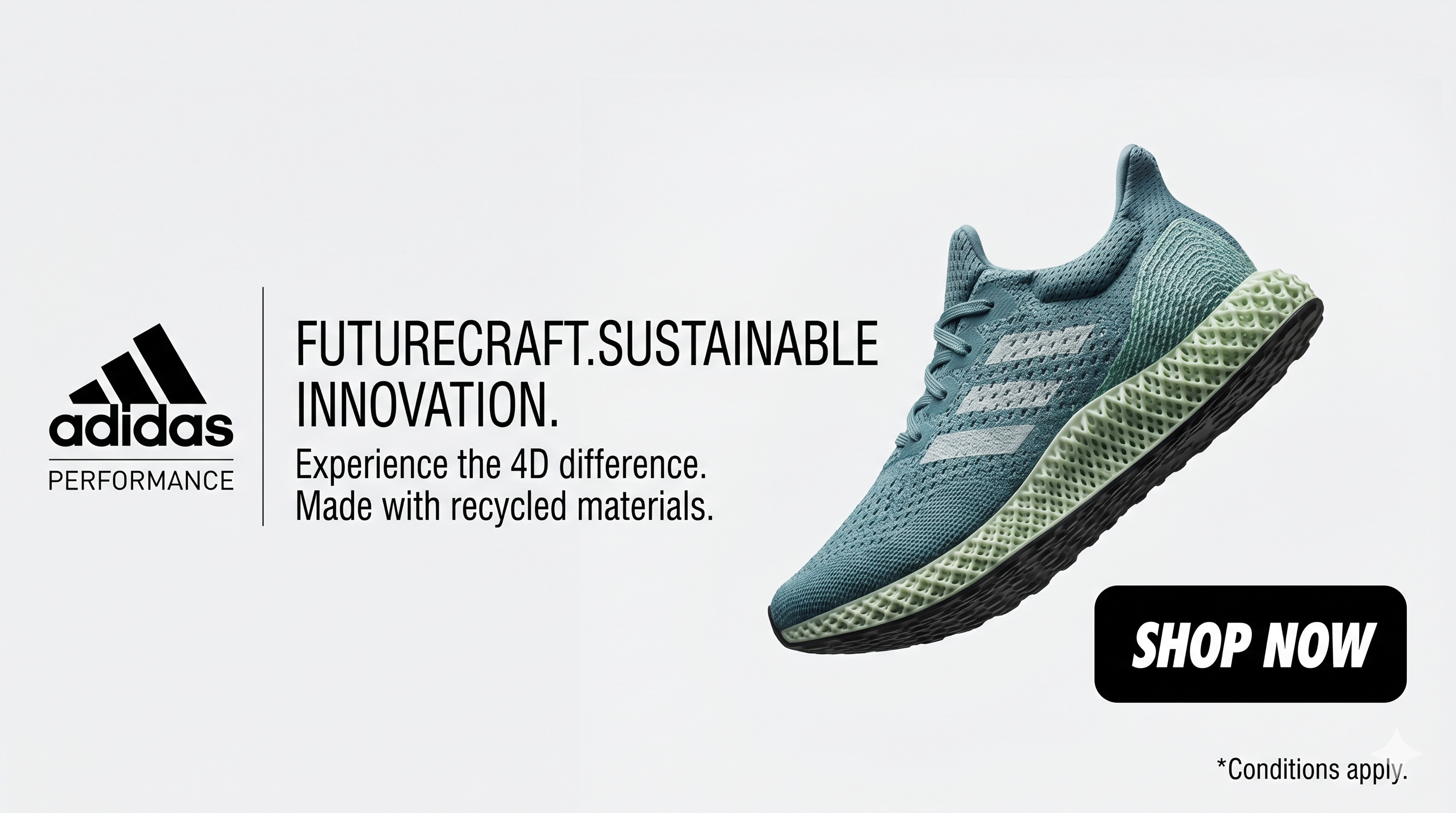 Adidas performance promotion banner